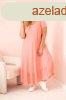 Viszkz oversize ruha rvid ujj s fodros, 21682-es modell,