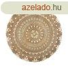Kerek juta sznyeg, arany mintval, 115 cm, natr - JURTE - 