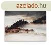 Vszon falikp, kd, 85x113 cm, fehr-sttbarna - BRUME - B