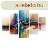 Falikp szett, absztrakt, 5 db, 56x92 cm, kk-piros - ILLUSI