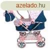 Fedeles, kosaras babakocsi csomagtartval