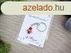 Szeretlek Keresztapa piros angyal medlos kulcstart
