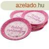 Szlinapi paprtnyr 6 darabos - 23 cm, pink
