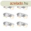6 darabos sllyesztett spotlmpa szett fehr GU10 50mm 2-fn