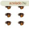 6 darabos sllyesztett spotlmpa szett stt bronz GU10 35mm