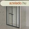 Welland DD-140 elhzhat zuhanyajt - 140 cm - fekete profil