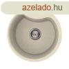 Elleci Ego ROUND grnit mosogat medence Bianco Antico