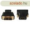 Kbel CABLEXPERT red. HDMI - DVI, F/M, aranyozott rintkezk