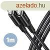 AXAGON BUCM-CM10AB, HQ kbel USB-C  USB-C, 1 m, USB 2.0, PD 