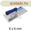 Bautool fogazott glettvas gumrozott soft nyl 66mm 280130