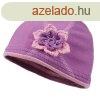 Pletex Baba sapka horgolt virggal - Lila | 44-48