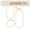 Fali tkr szett, 4 db, ovlis, arany - fm kerettel - POINT