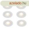 6 db fehr, kerek GU10-es bepthet spotlmpa szett (50 mm,