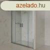 Welland DD-160 elhzhat zuhanyajt - 160 cm - fekete profil