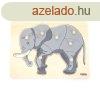 Gyermek fa puzzle Montessori Viga Elefnt