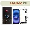 JH Apple iPhone 16 (6.1) fekete LCD kijelz rintvel (FHD, 