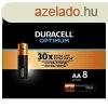 Elem, AA ceruza, 8 db, DURACELL "Optimum"