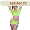 CHILIROSE - rzki zld top s short szett S/M mretben