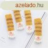 Szklb zokni cica tappancsos (4 db) #Srga