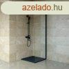 Welland WIC-70 walk-in zuhanyfal - fekete profil - 70 cm