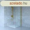Welland WIC-80 walk-in zuhanyfal - arany profil - 80 cm