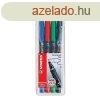Alkoholos marker kszlet 0,7mm, STABILO OHPen F, 4 klf. szn