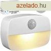 Mozgsrzkel elemes jjeli LED fny, fehr - 4,4x6,5x1,8cm