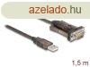 DeLock USB-A 2.0 to RS-232 D-Sub 9 cable male/male 1,5 m Bla