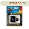 Silicon Power 64GB microSDXC Class 10 UHS-I + adapterrel