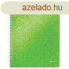 Spirlfzet vonalas LEITZ Wow A/4 80 lapos zld