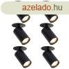 6 darabos modern sllyesztett spotlmpa szett fekete GU10 50