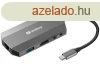 Sandberg USB-C 6 in1 Travel Dock Gray