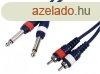 Sztere Audio Kbel 2 db 6.35 mm-es Dugasz - 2x RCA Dug 6.0