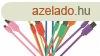 USB 2.0 Kbel A Dugasz - Micro B Dugasz Lapos 1.00 m Narancs