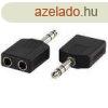Sztere Audio Adapter 6.35 mm-es Dug - 2 db 6.35 mm-es Aljz
