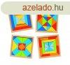 Fa puzzle s fa ptkocka, mozaik 4 db-os kszlet