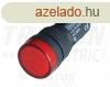 LED-es jelzlmpa, piros 12V AC/DC, d=16mm