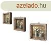 UV nyomott falikp, virgok, 35x35 cm, bzs - TRIO FLEURS - 