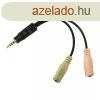 Logilink Audio jack adapter 4-pin 3.5 mm stereo male to 2x3.