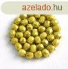 Cseh csiszolt goly gyngy - pastel green golden shine -4mm
