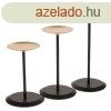 Gyertyatart&#xF3;k, 3 db-os k&#xE9;szlet, fekete/ara