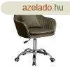 Irodai fotel, sz&#xFC;rk&#xE9;sbarna Taupe Velvet an