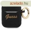 Guess GUA2SSSK AirPods 1/2 tok fekete szilikon Vintage Scrip