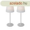 2 db jratlthet asztali lmpa szett fehr 40 cm IP54 - Jud