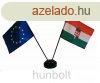 Nemzeti cmeres s Eurpa zszlk asztali tartval