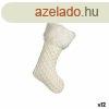 Karcsonyfagmb Karcsonyi Zokni Fehr 28 x 4 x 46 cm (12 eg