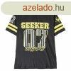 Unisex rvid ujj pl Harry Potter Hufflepuff Fekete MOST 2