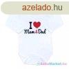 Body nyomott mintval New Baby I Love Mum and Dad