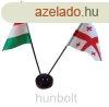Nemzeti s Georgia zszlk asztali tartval