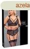 Cottelli Bondage Plus Size - csipke melltart szett (fekete)